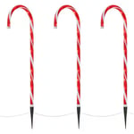 Track Stock of 3 ft. Warm White Candy Cane LED Pathway Lights