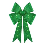 Track Stock of 2 ft. LED Green Tinsel Bow