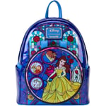 Track Stock of Loungefly Disney Princess Stained Glass: Belle Backpack