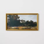 Track Stock of 13.9" x 25.4" Horizontal Landscape Framed Canvas 
