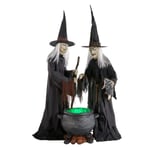 Track Stock of 6.5 ft. Gruesome Grounds Animated LED Witches Scene