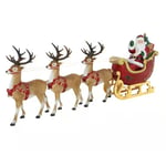 Track Stock of 9 ft. Giant LED Santa's Sleigh with Reindeer Holiday