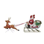 Track Stock of Santa with Sleigh and Reindeer Statue