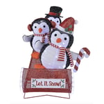 Track Stock of Mr. Christmas 36 in. Animated Outdoor Sledding Buddies - Penguins