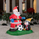 Track Stock of 5 ft. Inflatable Santa Soccer Scene