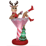 Track Stock of 7-ft Lighted Reindeer Christmas Inflatable