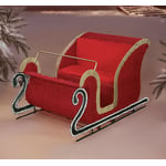 Track Stock of Freestanding Sleigh with Clear LED Lights