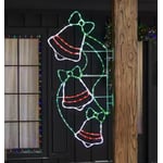 Track Stock of 4 ft. LED Hanging Bells Holiday Yard Decoration 