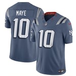 Track Stock of Drake Maye Rivalries Collection Game Jersey 