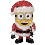 Track Stock of 39 in. Lighted Tinsel Yard Sculpture-Dave as Santa