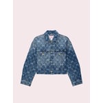 Track Stock of PINK x LoveShackFancy Cropped Denim Jacket