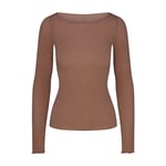 Track Stock of Skims Sheer Modal Long Sleeve Boat Neck Top Track Stock of Skims Sheer Modal Long Sleeve Boat Neck Top