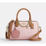 Track Stock of Coach Rowan Satchel Bag In Signature Canvas With Charms