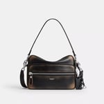 Track Stock of Coach Dakota Crossbody Bag In Loved Leather - Black Light Tan
