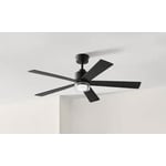 Track Stock of Smart Indoor DC Motor Matte Black Ceiling Fan