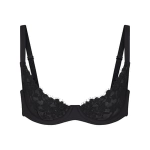 Skims Lace Unlined Scoop Bra - Onyx - 32 - DD Restock Notifications