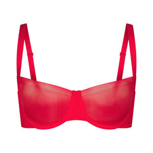 No Show Unlined Balconette Bra  - Red - 38 - D Restock Notifications