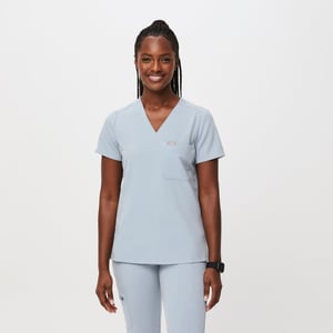 Figs Catarina One-Pocket Scrub Top - Dusty Blue - XL - Regular Restock Notifications