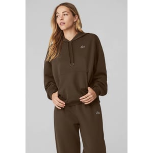 Track Alo Accolade Hoodie - Espresso - L at Alo Yoga