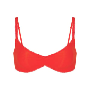 Fits Everybody Picot Skimpy Scoop Bralette  - Ruby - S Restock Notifications