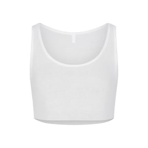 Sheer Cotton Rib Super Cropped Tank  - Snow - S Restock Notifications