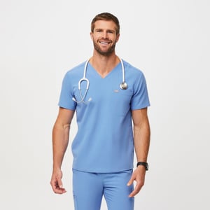 Figs Chisec Three-Pocket Scrub Top - Ceil Blue - 2XL - Regular Restock Notifications