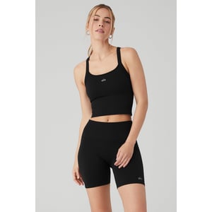 Alo Seamless Ribbed Favorite Bra Tank - Black - M Restock Notifications