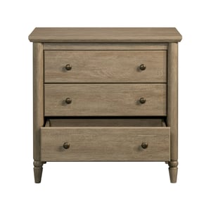 My Texas House Monroe 3 Drawer Nightstand with USB, Brushed Oak Finish Restock Notifications