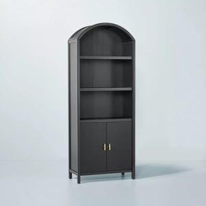 Grooved Wood Arch Cabinet Bookcase - Hearth & Hand Restock Notifications