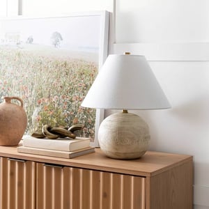 Medium Faux Wood Table Lamp Brown Restock Notifications
