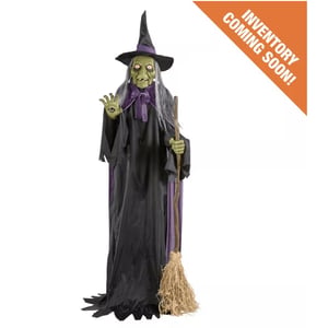 Gruesome Grounds Animated LED Spellcasting Witch Restock Notifications