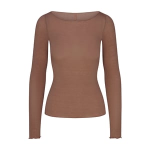 Skims Sheer Modal Long Sleeve Boat Neck Top  Restock Notifications