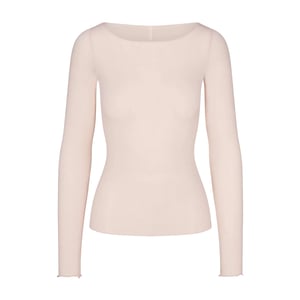 Skims Sheer Modal Long Sleeve Boat Neck Top  Restock Notifications