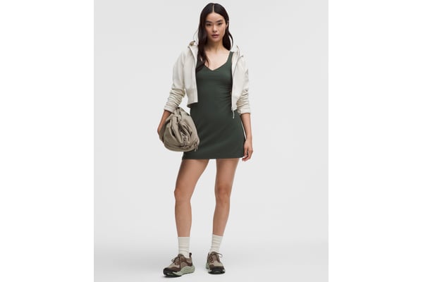 lululemon align dress green lululemon Align Cami Strap Dress | Dresses