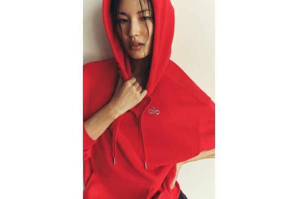 Track Alo Accolade Hoodie - Bright Red - Xl at Alo Yoga