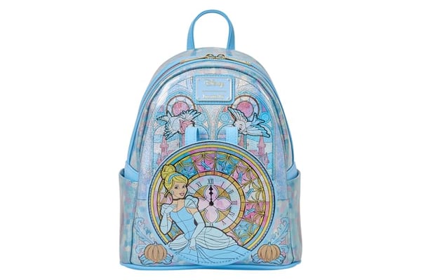 Track Loungefly Stained Glass Cinderella Mini-Backpack at Amazon