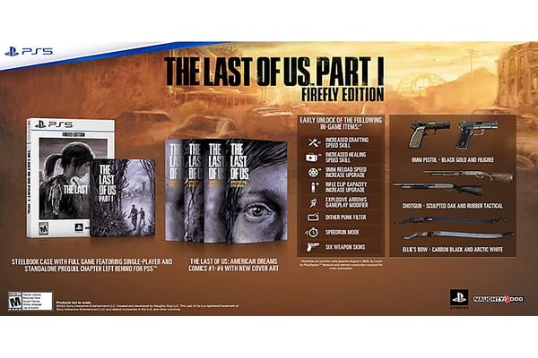 Firefly Edition de The Last of Us Part 1 (PS5) está sendo entregue danificada para alguns