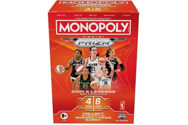 monopoly wnba booster box 2024 Panini Prizm Basketball Blaster printed White Money Blast insert featuring some of the top Rookies Monopoly Panini Prizm: 2024 and