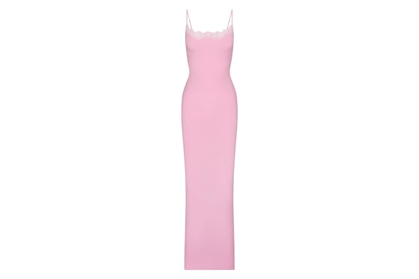 skims fits everybody lace slip dress FITS EVERYBODY LACE SLIP DRESS | BUBBLE GUM TONAL