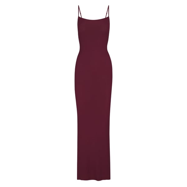soft lounge long sleeve dress wine Petal and Pup Sarine Long Sleeve Maxi Dress