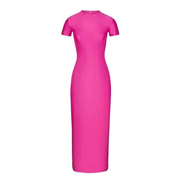 Track Shine Jersey Long Dress - Hot Pink - 4X at Skims