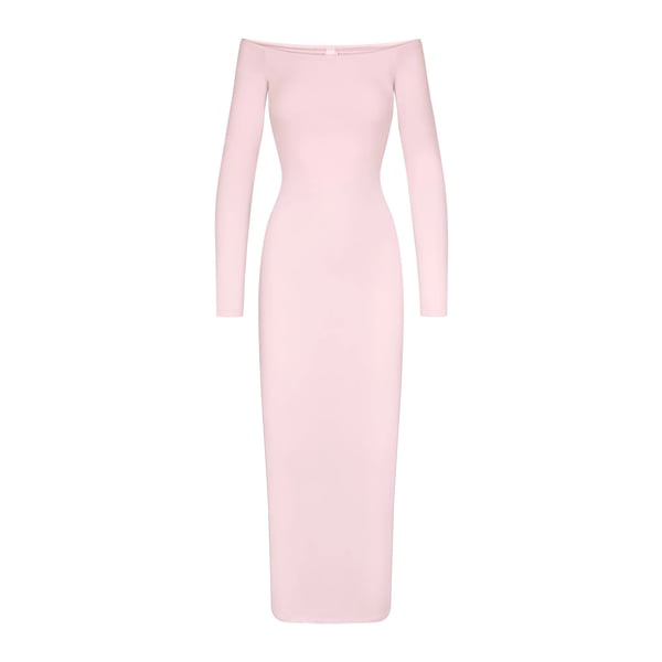Track Vintage Off The Shoulder Long Dress - Cherry Blossom - S at
