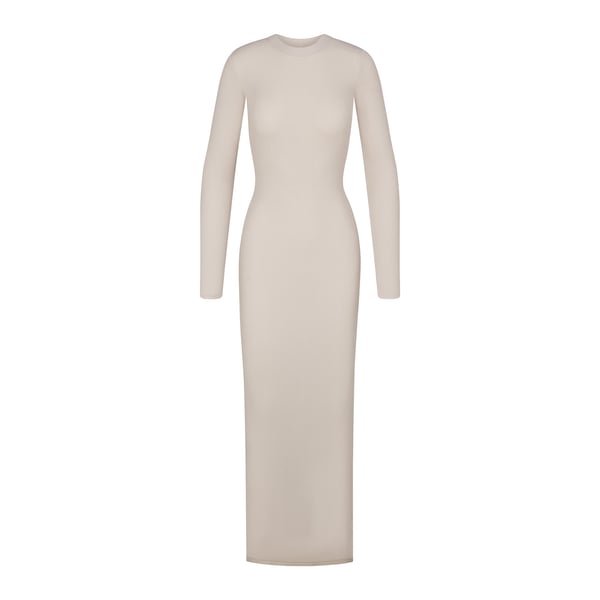 white ruched long sleeve dress Lucy White Long Sleeve Mini Dress - US 16