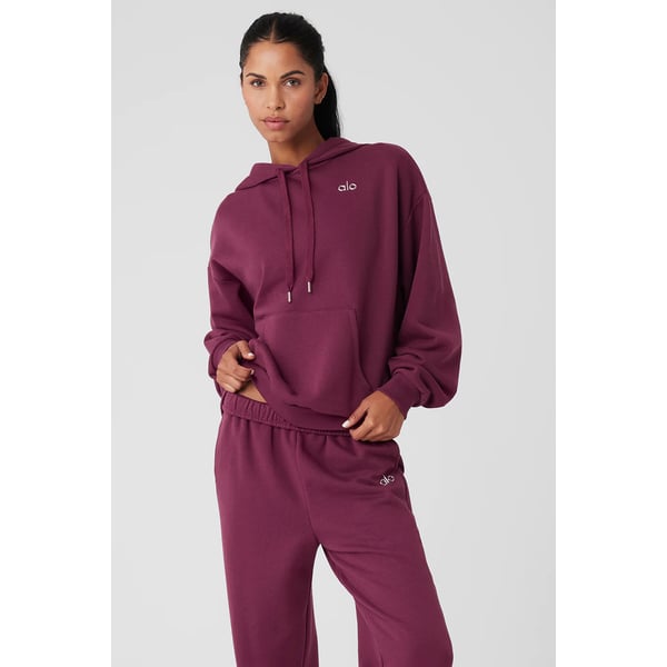 Track Alo Accolade Hoodie - Wild Berry - M at Alo Yoga