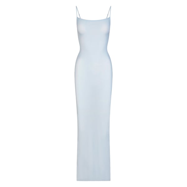 Track Skims Soft Lounge Long Slip Dress - Celeste - Xxs at Skims Track Skims Soft Lounge Long Slip Dress - Celeste - Xxs at Skims