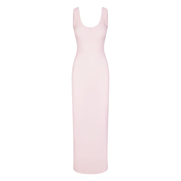 soft lounge lace scoop neck dress Skims Soft Lounge Lace Scoop Neck Long Dress In Blue - 70% Off