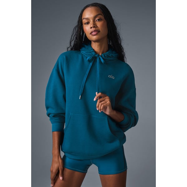 Track Alo Accolade Hoodie - Eclipse Blue - M at Alo Yoga
