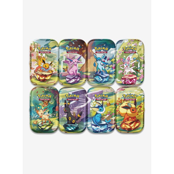 Track Pokemon Prismatic Evolutions Mini Tin (Styles May Vary) at