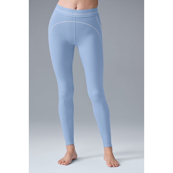 Track Alo Airbrush High Waist Heart Throb Legging - Seashell Blue