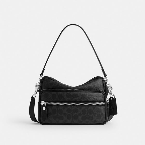 Track Coach Dakota Crossbody Bag In Loved Leather - Black at Coach
